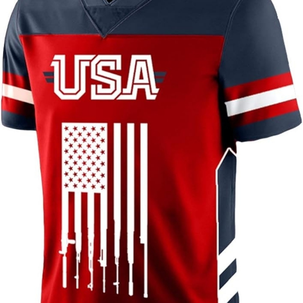 Greater Half Custom Second Amendment Foorball Jer… - image 7